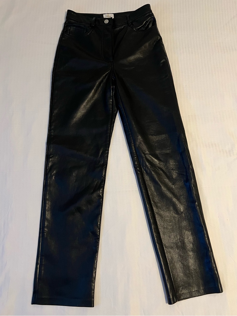 Aritzia Wilfred Black Faux Leather Pants